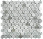 Hexagon White Glass Mosaic |  Carpet Barn Carpet One Inc.