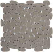 Light Grey Sliced Reconstituted Pebble Interlocking Mosaic |  Carpet Barn Carpet One Inc.