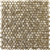 Medium Hexagon Gold Aluminum Mosaic |  Carpet Barn Carpet One Inc.