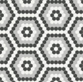 Midnight Blend Matte Hexagon Pattern Mosaic |  Carpet Barn Carpet One Inc.