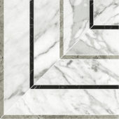 Milano Statuario Honed Picco Mosaic |  Carpet Barn Carpet One Inc.