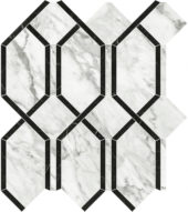 Milano Statuario Polished Modella Mosaic |  Carpet Barn Carpet One Inc.