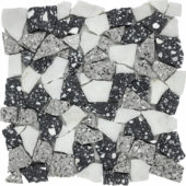 Mini Opus Terrazzo Marble White Grey Black Mix Mosaic |  Carpet Barn Carpet One Inc.