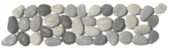Mix Grey Reconstituted Pebble Interlocking Border |  Carpet Barn Carpet One Inc.