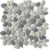 Mix Grey Reconstituted Pebble Interlocking Mosaic |  Carpet Barn Carpet One Inc.