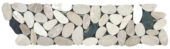 Mix Grey/Beige/Black Rectified Matte Pebble Interlocking Border |  Carpet Barn Carpet One Inc.