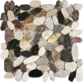 Mix Sliced Polished Pebble Interlocking Mosaic |  Carpet Barn Carpet One Inc.