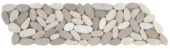 Mix White/Beige Sliced Matte Pebble Interlocking Border |  Carpet Barn Carpet One Inc.