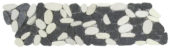 Mix White/Black Sliced Matte Pebble Interlocking Border |  Carpet Barn Carpet One Inc.