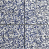 Palmtree Glazed Ceramic 3"X3" Cobalt Blue & White Mosaic |  Carpet Barn Carpet One Inc.