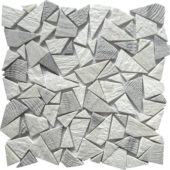 Reconstituted White Grey Mix Mini Opus Stone Mosaic |  Carpet Barn Carpet One Inc.