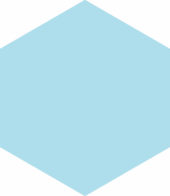 Ronda 5.5X6.3” Blue Hexagon |  Carpet Barn Carpet One Inc.