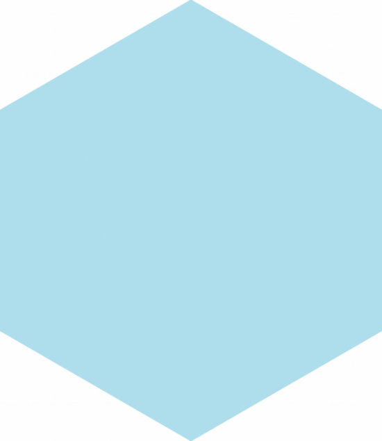 Ronda 5.5X6.3” Blue Hexagon |  Carpet Barn Carpet One Inc.