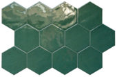 Ronda 5.5X6.3” Green Hexagon |  Carpet Barn Carpet One Inc.