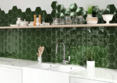 Ronda 5.5X6.3” Green Hexagon |  Carpet Barn Carpet One Inc.