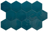Ronda 5.5X6.3” Navy Blue Hexagon |  Carpet Barn Carpet One Inc.