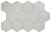Ronda 5.5X6.3” Pearl Hexagon |  Carpet Barn Carpet One Inc.