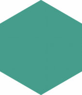 Ronda 5.5X6.3” Teal Hexagon |  Carpet Barn Carpet One Inc.