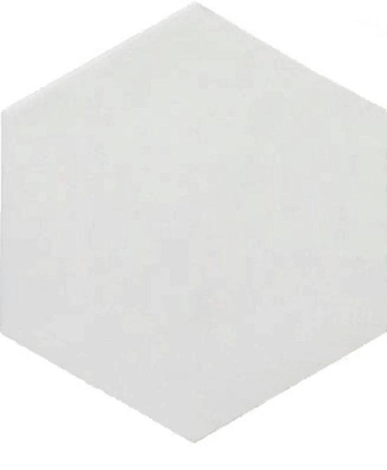 Ronda 5.5X6.3” White Hexagon |  Carpet Barn Carpet One Inc.