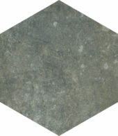 Seville 5.5X6.3” Black Hexagon |  Carpet Barn Carpet One Inc.