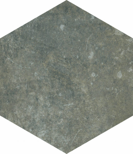 Seville 5.5X6.3” Black Hexagon |  Carpet Barn Carpet One Inc.