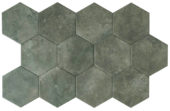 Seville 5.5X6.3” Black Hexagon |  Carpet Barn Carpet One Inc.