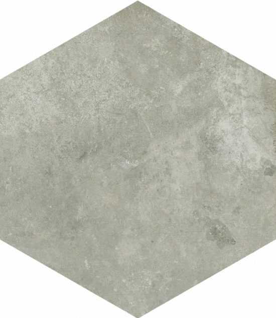 Seville 5.5X6.3” Grey Hexagon |  Carpet Barn Carpet One Inc.