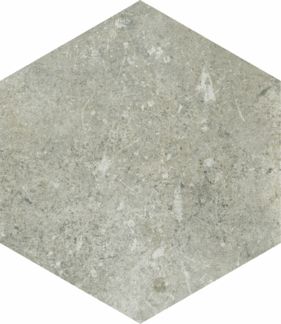 Seville 5.5X6.3” Grey Hexagon |  Carpet Barn Carpet One Inc.