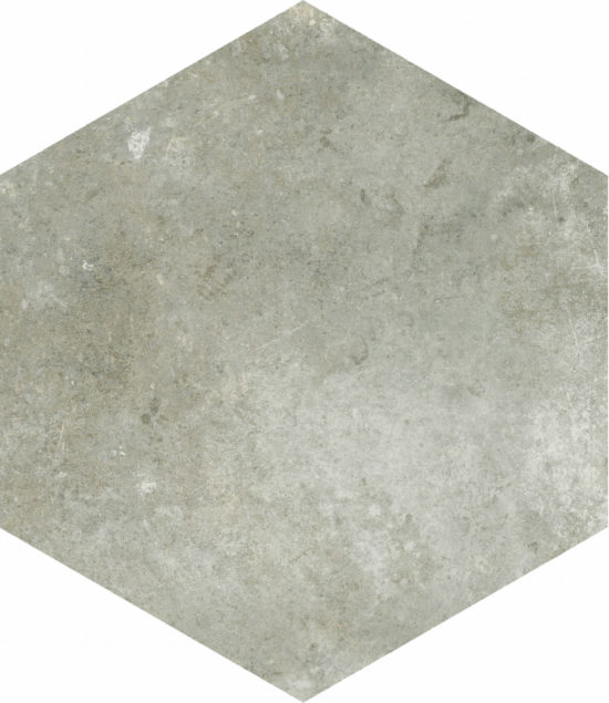 Seville 5.5X6.3” Grey Hexagon |  Carpet Barn Carpet One Inc.