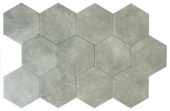 Seville 5.5X6.3” Grey Hexagon |  Carpet Barn Carpet One Inc.