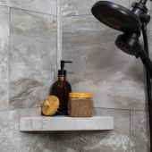 Smoky Sky Shower Shelf 14.56x7.12x2 |  Carpet Barn Carpet One Inc.