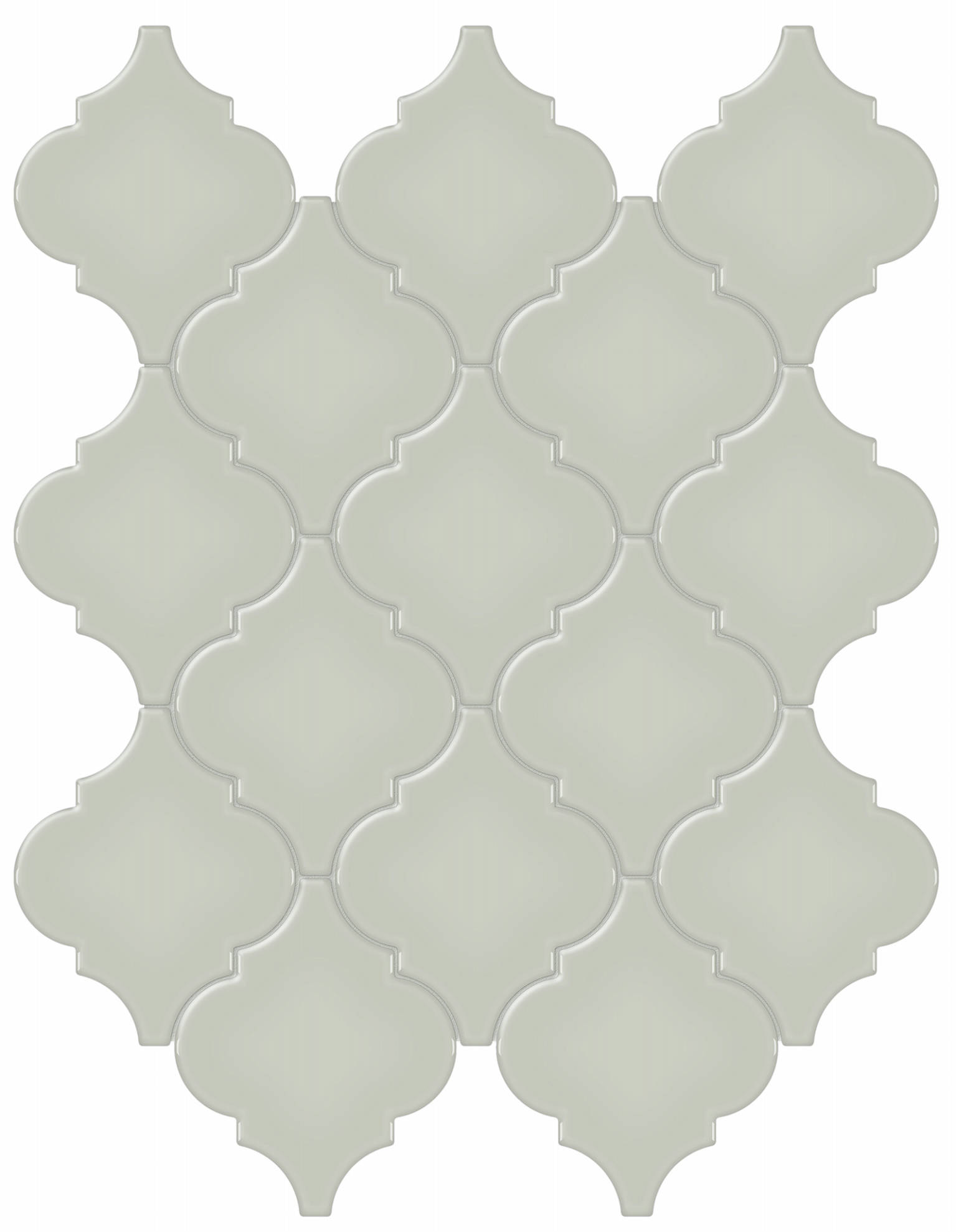 Soft Sage Glossy Arabesque Mosaic |  Carpet Barn Carpet One Inc.