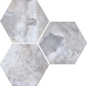 Treasure Blue Dream Onyx 6" Carved Hexagon |  Carpet Barn Carpet One Inc.