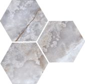 Treasure Blue Dream Onyx 6" Carved Hexagon |  Carpet Barn Carpet One Inc.