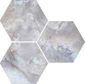 Treasure Blue Dream Onyx 6" Carved Hexagon |  Carpet Barn Carpet One Inc.