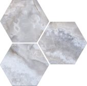 Treasure Blue Dream Onyx 6" Carved Hexagon |  Carpet Barn Carpet One Inc.