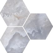 Treasure Blue Dream Onyx 6" Carved Hexagon |  Carpet Barn Carpet One Inc.