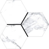 Treasure Ice White Marble 6" Carved Hexagon |  Carpet Barn Carpet One Inc.