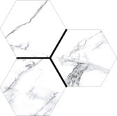 Treasure Ice White Marble 6" Carved Hexagon |  Carpet Barn Carpet One Inc.