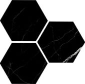 Treasure Midnight Nero 6" Carved Hexagon |  Carpet Barn Carpet One Inc.