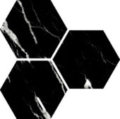 Treasure Midnight Nero 6" Carved Hexagon |  Carpet Barn Carpet One Inc.