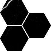 Treasure Midnight Nero 6" Carved Hexagon |  Carpet Barn Carpet One Inc.