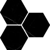 Treasure Midnight Nero 6" Carved Hexagon |  Carpet Barn Carpet One Inc.