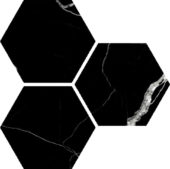 Treasure Midnight Nero 6" Carved Hexagon |  Carpet Barn Carpet One Inc.