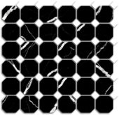 Treasure Midnight Nero Polished Octagon/Dot Mosaic |  Carpet Barn Carpet One Inc.