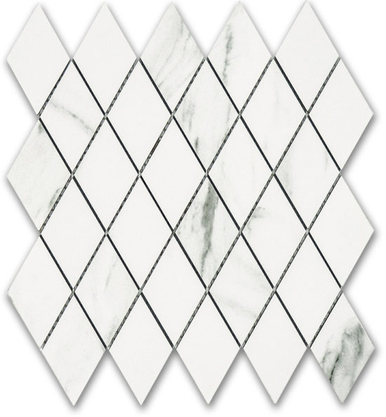 Treasure Statuario Polished Diamond Mosaic |  Carpet Barn Carpet One Inc.