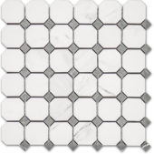 Treasure Statuario Polished Octagon/Dot Mosaic |  Carpet Barn Carpet One Inc.