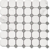 Treasure Statuario Polished Octagon/Dot Mosaic |  Carpet Barn Carpet One Inc.