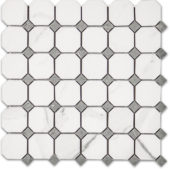 Treasure Statuario Polished Octagon/Dot Mosaic |  Carpet Barn Carpet One Inc.