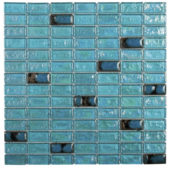 Turquoise Glass And Ceramic Brick 3/4 |  Carpet Barn Carpet One Inc.